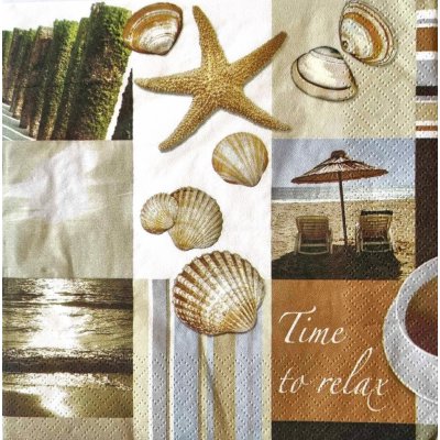 Ubrousek 33x33cm Mušle – Zboží Dáma