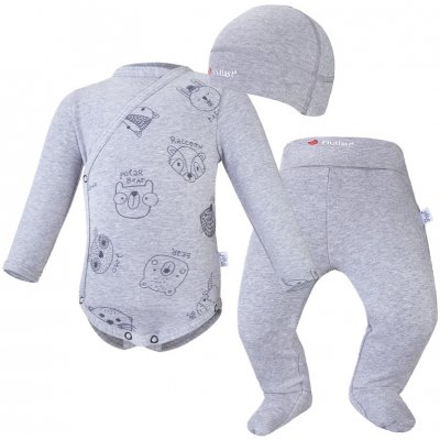 Little Angel Novorozenecká sada smyk Outlast® Šedý melír/zvířátka – Zboží Dáma