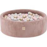 Misioo Suchý bazén pre deti menčestrová 90 x 30 + 200 loptičiek ružová – Zboží Dáma