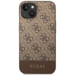 Pouzdro Guess 4G Stripe iPhone 14 hnědé – Zboží Živě