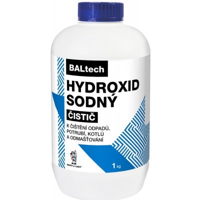 BALtech hydroxid sodný (louh) k čištění odpadů a potrubí, 1 kg – Zboží Mobilmania