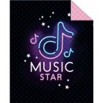 Detexpol přehoz na postel Music Star 170 x 210 cm