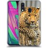 Pouzdro a kryt na mobilní telefon Samsung Pouzdro Head Case Samsung Galaxy A40 DIVOČINA – LEOPARD