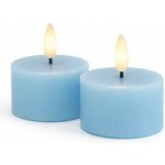 SIRIUS Sada LED čajové svíčky na baterie Sille Tealight, Ø 6 × 3,4 cm, modrá obloha, z pravého vosku, balení 2 ks – Hledejceny.cz