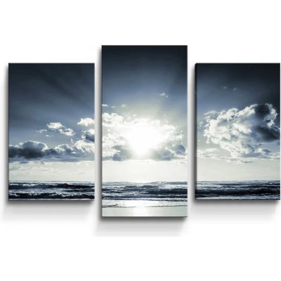 Sablio Obraz - 3-dílný Pohled na moře - 75x50 cm – Hledejceny.cz