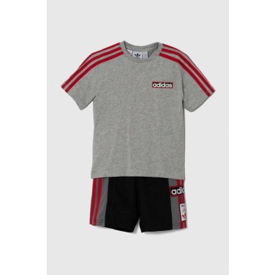 adidas Originals dětská bavlněná souprava IN2110 šedá – Zboží Mobilmania