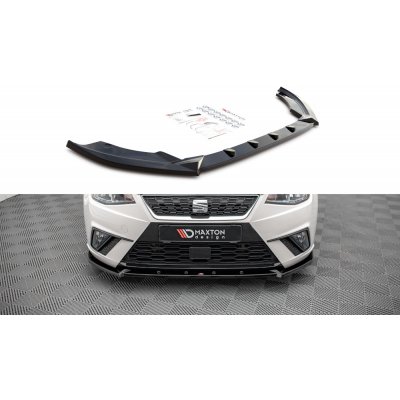 Maxton Design spoiler pod přední nárazník pro Seat Ibiza Mk5, černý lesklý plast ABS – Zboží Mobilmania