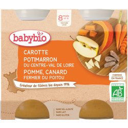 Babybio Menu mrkev dýně a jablka s kachním masem 2 x 200 g