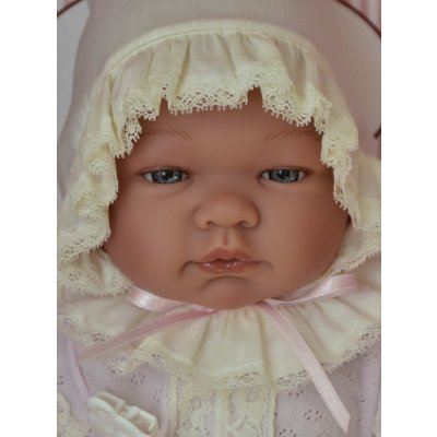 Asivil Realistické miminko MARÍA v bílém oblečku – Zboží Mobilmania