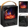 MPM Volně stojící krb s funkcí topení 1500 W černý