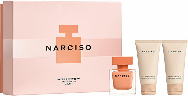 Narciso Rodriguez Ambré EDP 50 ml + tělové mléko 50 ml + sprchový gel 50 ml dárková sada