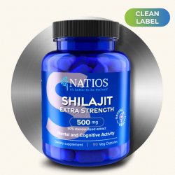 NATIOS Shilajit Extract Extra Strength 500 mg 90 veganských kapslí