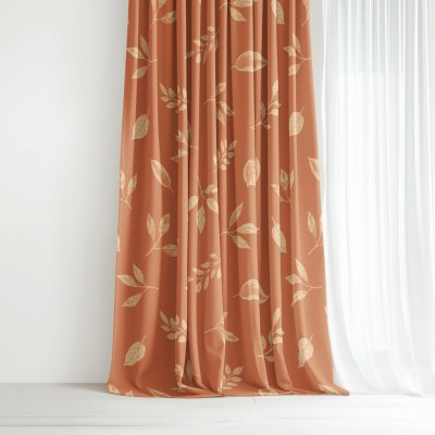 Goldea bavlněný závěs - oranžové podzimní lístky 280x150 cm – Hledejceny.cz