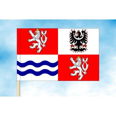 LIBEA, s.r.o. Vlajka Středočeského kraje Rozměr: 100×150 cm, Uchycení: Návlek na žerď – Hledejceny.cz