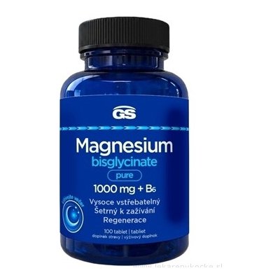 Green Swan GS Magnesium Bisglycinate Pure 1000 mg + Vitamín B6 100 tablet – Hledejceny.cz