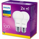 Philips 2PAK LED žárovka LED E27 A60 13W = 100W 1521lm 2700K Teplá bílá 200° – Hledejceny.cz