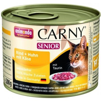 Carny Senior hovězí & kuře & sýr & vývar 200 g