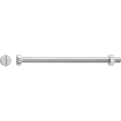 Závitový šroub s válcovou hlavou PZ bíle pozinkovaný M5 x 60 mm, 6 ks + matice – Hledejceny.cz