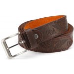 GIL pánský kožený opasek hnědý 10074-2 – Zboží Mobilmania