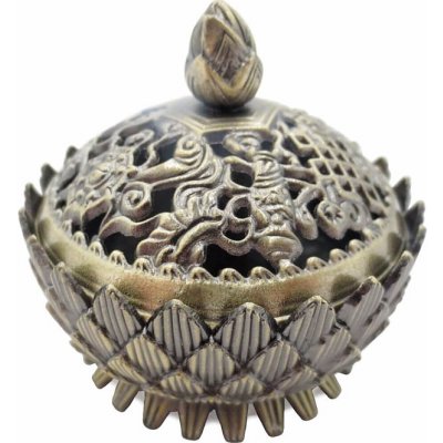 Nefertitis Kadidelnice kovová Lotosový květ barva bronzová 6 cm NF29773 - cca 6 cm – Hledejceny.cz