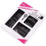 Sada ručních jehel + navlékač Varianta: nikl, Balení: 1 karta – Zboží Mobilmania