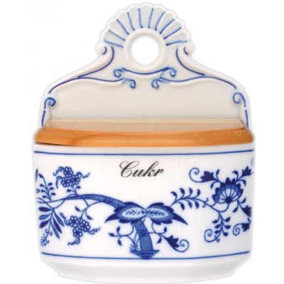 Dubí Cibulák Slánka závěsná s víčkem 0,70 l CUKR Originál Český porcelán – Zboží Dáma