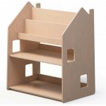 BusyKids Dětská knihovna s policí - Domeček 2v1 lakovaná – Hledejceny.cz