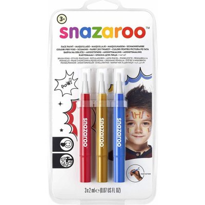 Štětce "brush pen" naplněné barvou na obličej dobrodružství – Zboží Dáma