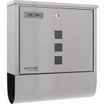 Rottner Costa poštovní schránka nerez | Cylindrický zámek | 33.5 x 30.5 x 10 cm – HobbyKompas.cz