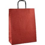 Papírová taška 18x21x8cm EKO Červená s proužkem – Zboží Mobilmania