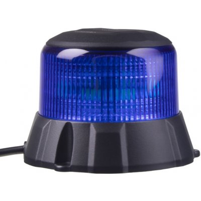 Robustní modrý LED maják, černý hliník, 48W, ECE R65 – Zbozi.Blesk.cz