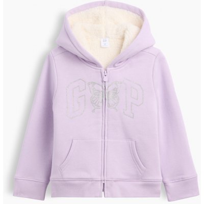 GAP Baby sherpa mikina Fialová – Zboží Mobilmania