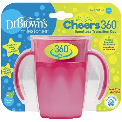 Dr.Brown's hrnek Cheers360 růžová 200 ml