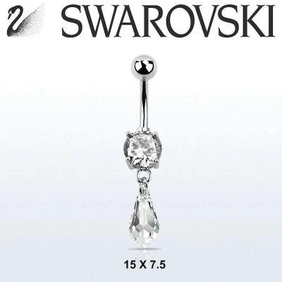 InfinityPierce.cz banán do pupíku s krystalem Swarovski MCD713 – Sleviste.cz