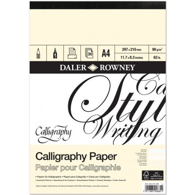 Daler Rowney Calligraphy Pad 90 g/m2 A4 32 listů
