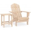 Zahradní židle a křeslo HD Zahradní židle Adirondack se stolkem masivní jedlové dřevo