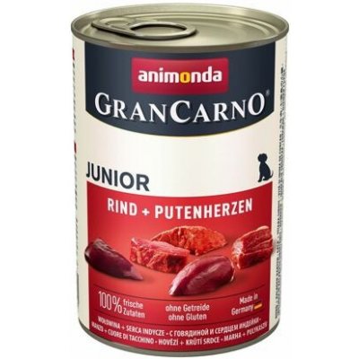 6ks Konzerva ANIMONDA Gran Carno Junior hovězí + krůtí srdce 400g