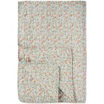 Prošívaná deka/přehoz Ib Laursen s modro rezavými kvítky 180x130 cm – Zboží Dáma