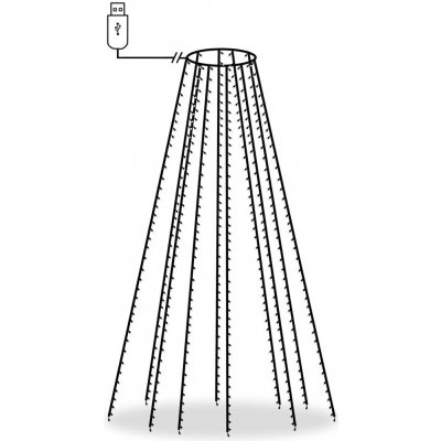 vidaXL Světelná síť na vánoční stromek se 400 LED diodami modrá 400 cm