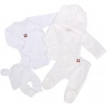 Kojenecká 5D pletená souprava do porodnice bílá – Zboží Mobilmania