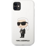 Pouzdro Karl Lagerfeld Liquid Silicone Ikonik NFT iPhone 11 bílé – Zboží Mobilmania