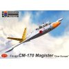 Sběratelský model Kovozávody Prostějov Fouga CM-170 Magister Over Europe 1:72