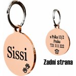 u Psíka Nerezová známka pro psa 25*30mm Rose Gold – Hledejceny.cz