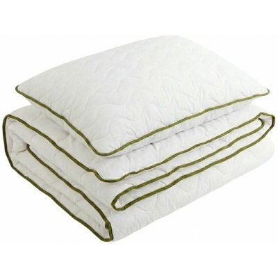 Textilomanie Set Celoroční přikrývka prošívaná 140x200 s polštářem STELLA ALOE VERA bílá 140 x 200 70 x 90 – Zbozi.Blesk.cz