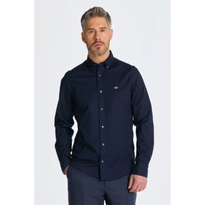 Gant košile slim Oxford stretch shirt modrá – Zboží Mobilmania