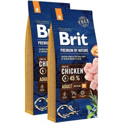 Brit Premium by Nature Adult M 2 x 15 kg – Sleviste.cz