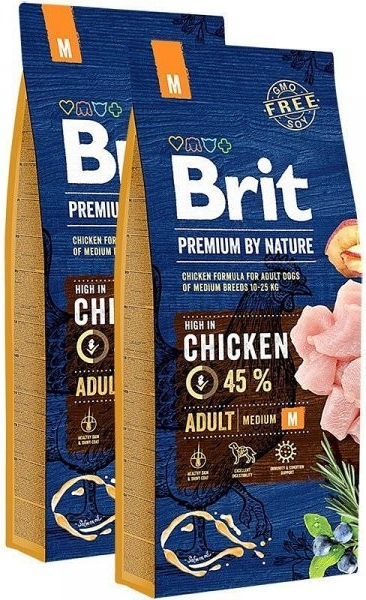 Brit Premium by Nature Adult M 2 x 15 kg