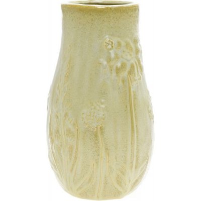 VÁZA KRÉMOVÁ, VZOR KVETY KERAMIKA 17*17*30CM – Hledejceny.cz