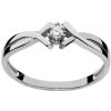 Prsteny iZlato Forever Prsten s prestižním diamantem z bílého zlata BSBR031A