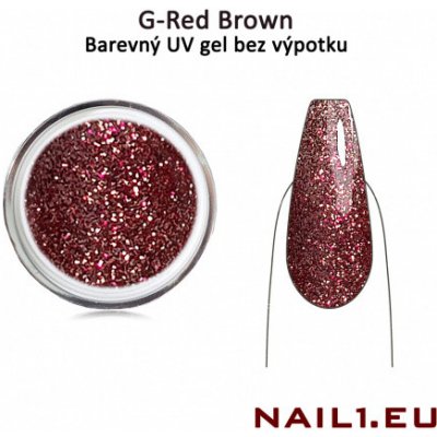 Nail1 G Red Brown Glitrový UV/LED CCFL 5 ml
